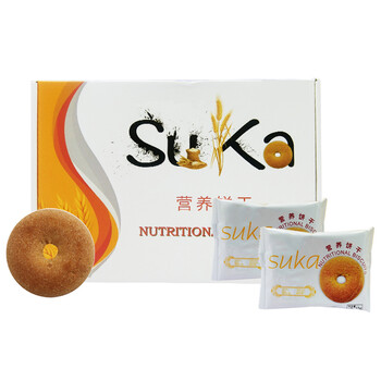 营养健康 减肥塑身 脂叮兽 suka酥咔减脂营养蛋圆饼干 15g*21袋