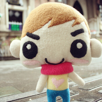 soloho布艺人偶手工材料包不织布手工布娃娃diy布艺玩偶材料包