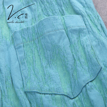 V.C惟熙欧洲站原创开叉铅笔裙修身半身裙2016春新款显瘦包臀中裙 湖蓝 L