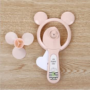 儿童迷你玩具手压小风扇节日创意礼品送可爱卡通手动出风不用电池