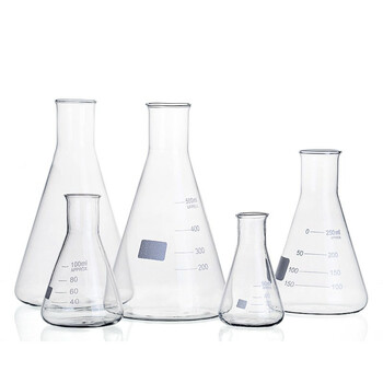锥形瓶 三角烧瓶 耐高温 玻璃锥形烧杯 初中化学实验器材 教学仪器 直