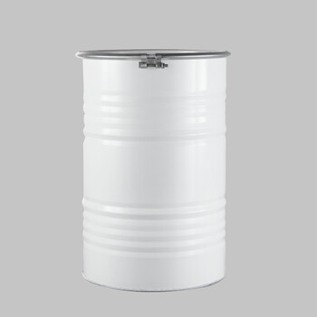 200l开口大铁桶化工桶全新铁桶170公斤铁桶储物油桶 开口白色