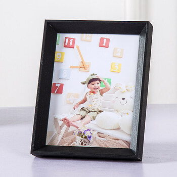 5寸6寸7寸8寸10a4创意儿童相片架简约画框 黑色 a4【可放照片21*29