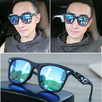 2018新款墨镜男士开车方形偏光太阳镜潮人个性黑超眼镜近视眼睛女 黑