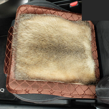 獾皮坐垫 獾子皮座垫 獾皮方垫 深咖啡边整张款