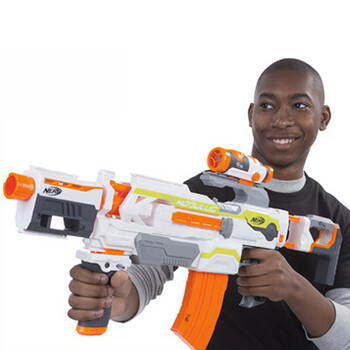 孩之宝nerf热火系列软弹枪儿童双枪狙击枪玩具枪套装子弹连发 组装多