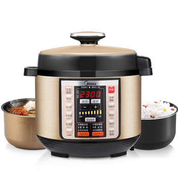 Midea/美的 电压力锅双胆5L智能家用电高压锅饭煲