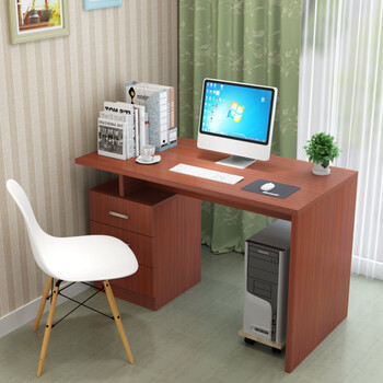 电脑桌书桌家用简易环保写字台式现代简约经济型职员带抽屉办公桌