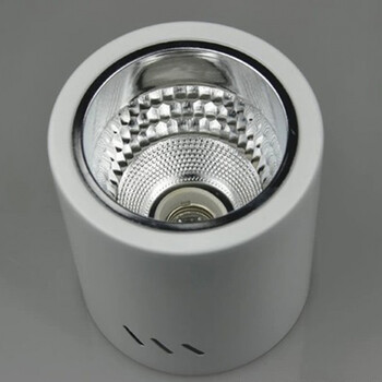 led明装筒灯e27灯头老款圆形吸顶吊线螺口灯座服装商铺灯泡用桶灯 5寸