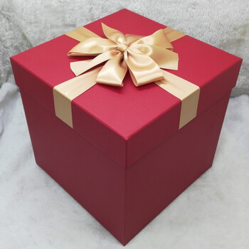 制作网红告白礼盒抖音礼物大盒子超大正方形男友表白礼盒定做 大红色