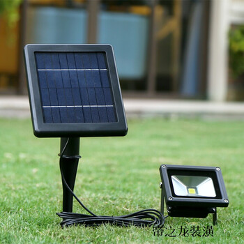 太阳能投光灯射灯室外庭院草坪户外防水壁灯超亮太阳能电灯 3w太阳能
