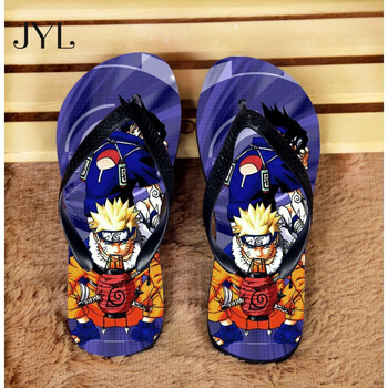 火影忍者拖鞋图片定制鸣人我爱罗佐助沙滩人字拖夏款男女凉鞋拖鞋 19