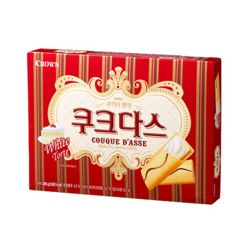 韩国直邮 可瑞安（Crown） 蛋卷 奶油味 营养早餐小点心 288g 36袋/盒