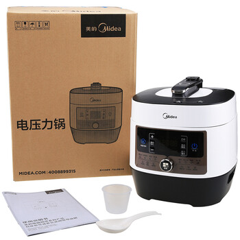 美的（Midea） 电压力锅5L 双胆高压锅 无级旋钮 韩式电脑版压力锅 WSS5062
