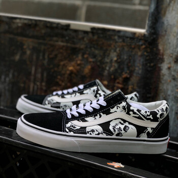 运动鞋包 板鞋 万斯(vans) 范斯(vans)男女同款板鞋 skulls系列骷髅