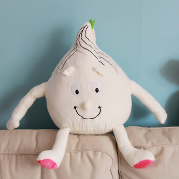 胡萝卜蔬菜抱枕公仔水果毛绒玩具玉米西兰花娃娃儿童生日礼物 11-大蒜