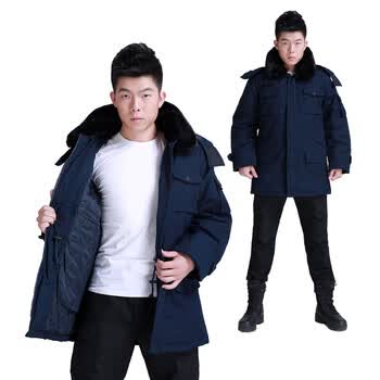 策马 多功能冬装防寒服 男保暖大衣工作服 防风保暖 07海藏青作训大衣