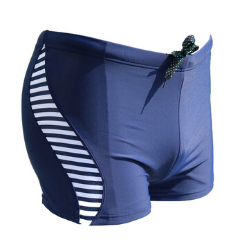 火立方男生泳裤男平角游泳裤时尚男士泳衣 条纹 l