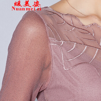 
                                        暖美姿雪纺衫女2018早秋季女装新款条纹上衣ol衬衫长袖chic雪纺衫女衬衣81263 A粉条 L105到115斤                