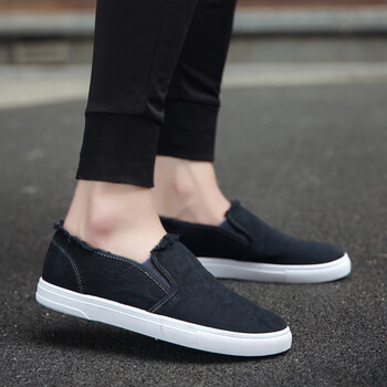 时尚男鞋男生潮流板鞋男学生百搭布鞋男青少年小白鞋男韩版豆豆鞋男