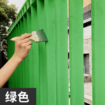 水性金属漆防锈漆氟碳漆户外不锈钢栏杆铁门钢铁翻新防腐油漆 绿色 1l