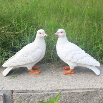 创意树脂仿真鸽子摆件户外花园林别墅庭院景观雕塑白鸽装饰工艺品