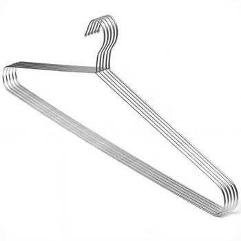 家用不锈钢晾衣架加粗实心防风铁衣架衣服撑子 40cm(学生女士款) 5个