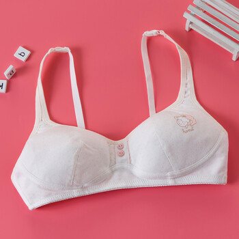 少女文胸发育期学生14-16-18岁女生无钢圈内衣 粉色 3706 85a