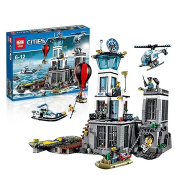 兼容乐高城市系列警察局监狱岛拼装8男孩子6