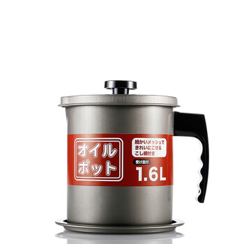 尚居美家大油壶烹饪用具煎炸过滤防漏厨房储物置物架工具油壶 褐色 1600ml