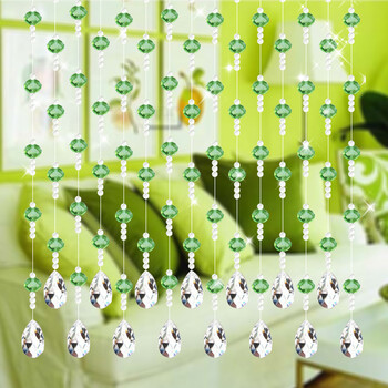 
                                        小雏菊(XCJ)浪漫星光 切面水晶珠帘隔断帘成品玄关客厅新款挂帘水晶帘 屏风 20条弧形加密（白+紫色）定制                