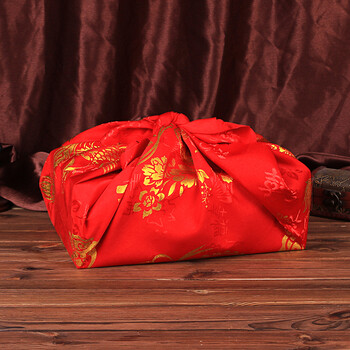 结婚庆用品婚礼用品包袱结婚鸳鸯龙凤烫金红大包袱皮中式婚礼新婚新娘
