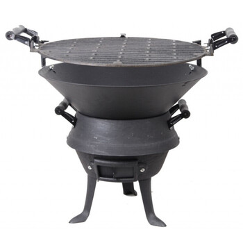 铸铁铁炉子 户外烧烤架烧烤炉 铸铁木炭炉 家用木炭取暖炉 36cm铸铁炉