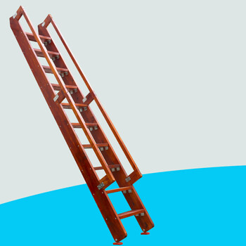 楼梯家用阁楼直梯 简易loft爬梯 木梯子单梯扶梯 榆木色1步价格