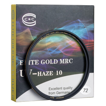 C&C uv镜72mm UV滤镜 金环铜圈 超薄多层雾霾UV保护镜 ELITE GOLD MRC UV-HAZE 10