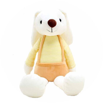 可爱卡通垂耳兔公仔睡眠玩偶安抚软妹小兔子毛绒娃娃儿童玩具 黄色长