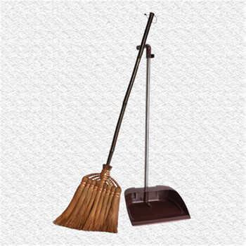 簸箕套装扫灰尘头发家用扫地笤帚撮子扫帚棕扫 大号扫把簸箕套装109cm