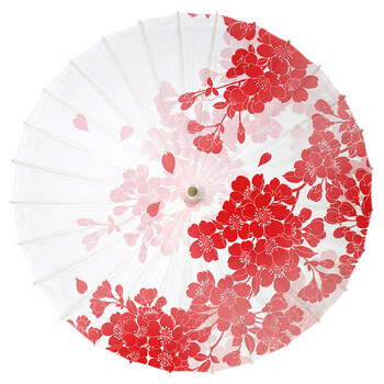 油纸伞满穿江南古典防雨遮阳实用传统中国风道具舞蹈演出伞 红樱花 满