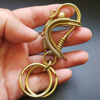 纯手工小鸟钥匙扣 创意个性黄铜手工编织钥匙扣 男士汽车钥匙扣 全