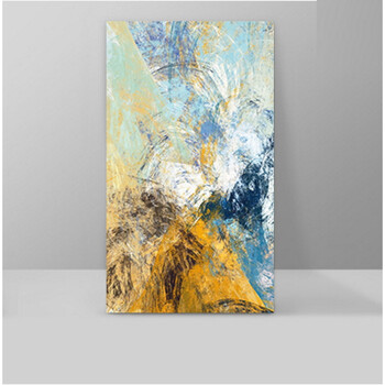 现代简约抽象玄关装饰画北欧挂画竖版走廊壁画客厅酒店背景墙油画 g