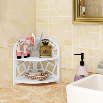 水浴室置物转角架落地卫生间整理架洗手间卫浴用品三角收纳架 大清两