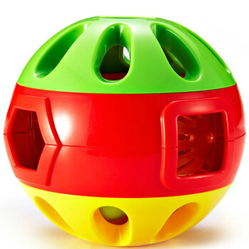 宝宝学爬行步行运动玩具 奥贝农场滚滚球婴儿手抓球 奥贝响铃滚滚球