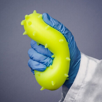 减压细菌 发泄挤压创意整蛊白领玩具 圣诞节朋友儿童生日礼物 玫红色