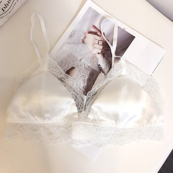 chao美!自留 两色都好看!遇到就收 绸缎真丝 文胸 白色 s