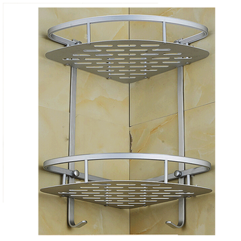 打孔免打孔浴室三角形墙上三脚架墙角用品卫生间洗手间厕所置物架e 免