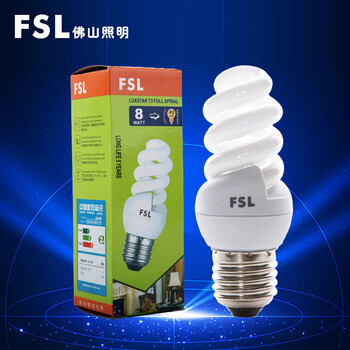 佛山照明(FSL）T3节能灯泡全螺旋8W-E27螺口日光色
