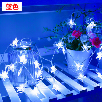 窗户树挂夜光灯圣诞节串灯灯光彩灯挂装饰品 10米100灯插电款 蓝色
