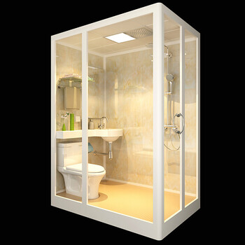 卫浴室家用一体式淋浴房整体卫生间独立独立移动厕所 现代(不含马桶)