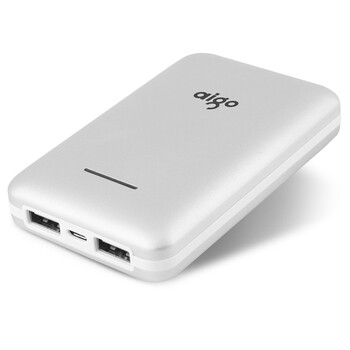 
                                        爱国者（aigo）10000毫安 S3 聚合物便携迷你 移动电源/充电宝 银色                