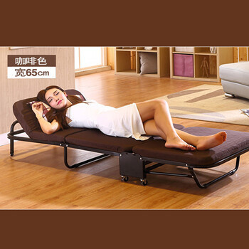 2米床单人午休床 65cm咖啡色经济型